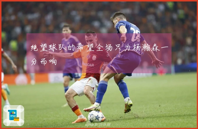 绝望球队的希望全场只为杨瀚森一分而响
